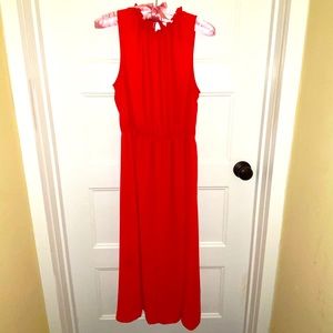 Red maxi dress